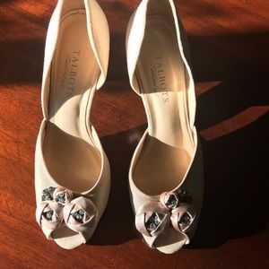 Talbots light pink suede heels size 7.5 B